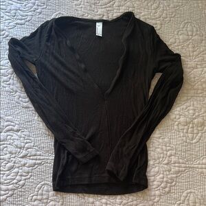 Black Long Sleeve American Apparel Women's Top